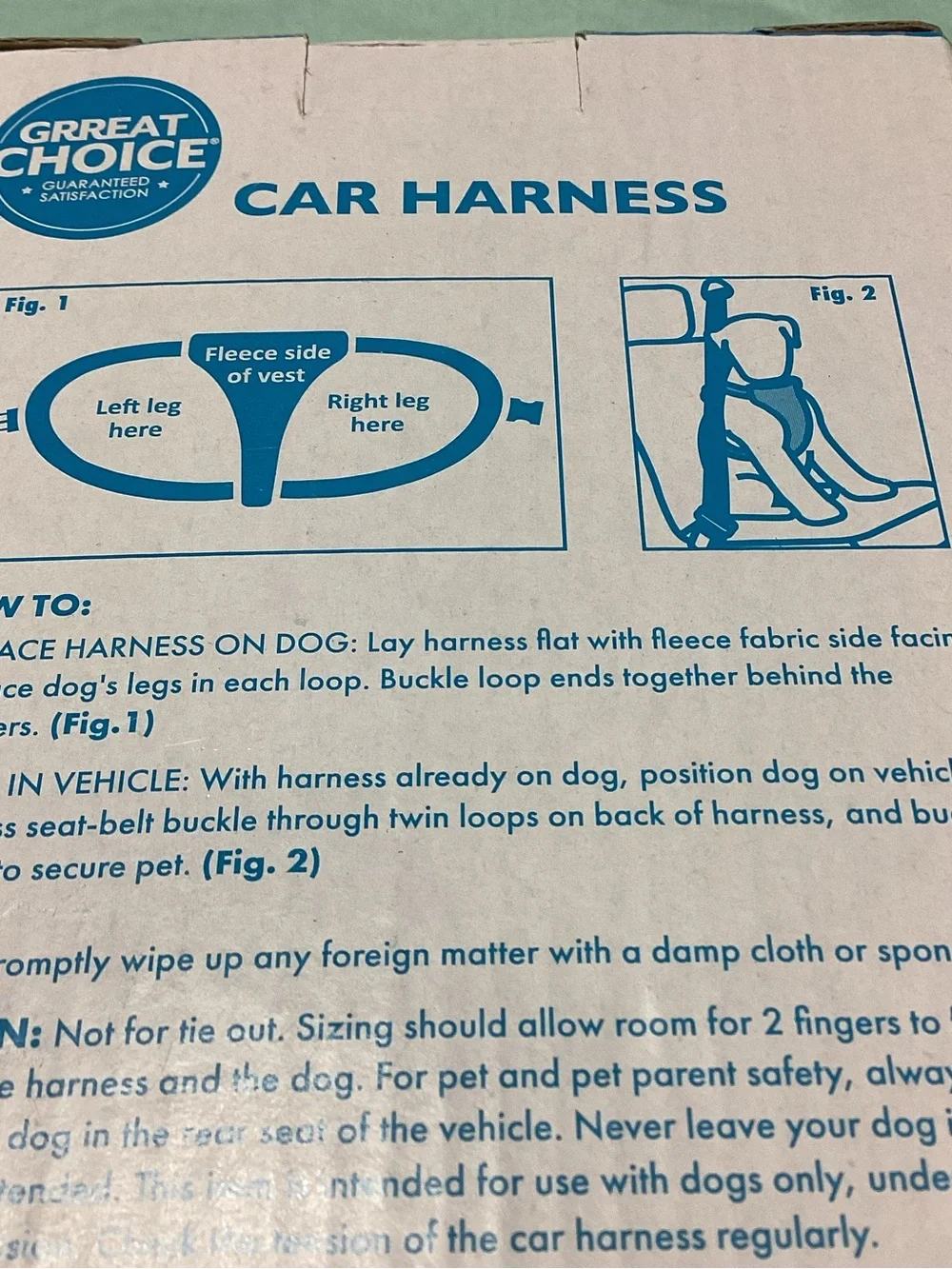 Greeat Choice Pet Car Harness Size Large